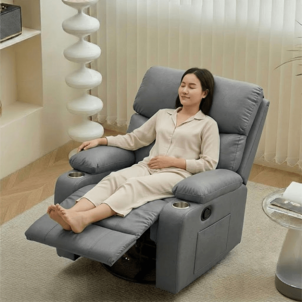 โซฟาปรับเอนนอน ELIFE รุ่น SOFA-01*FCN สีเทา มีที่วางแก้ว